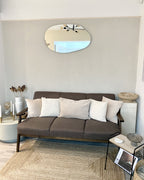 3 Seater Fabric Sofa Brown ASNES