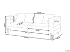 3 Seater Faux Leather Sofa Brown GRANNA