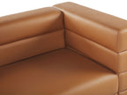 3 Seater Faux Leather Sofa Brown GRANNA