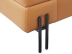 3 Seater Faux Leather Sofa Brown GRANNA