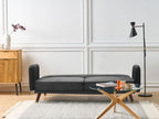 Sofa Bed SENJA Velvet Black 3 Seater