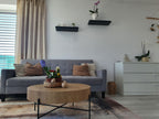Sofa Bed VEHKOO Fabric Light Grey 3 Seater
