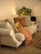 2 Seater Velvet Sofa Off-White EIKE