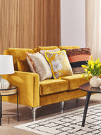 3 Seater Velvet Sofa Yellow GAVLE