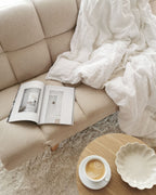 Sofa Bed INGARO Fabric Beige 2 Seater