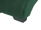 Chaise Longue SIMORRE Velvet Emerald Green with Built-In Bluetooth Speaker