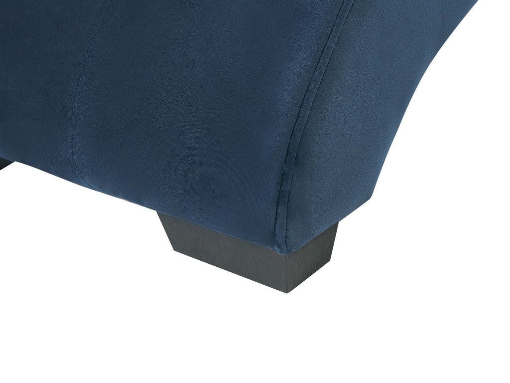 Chaise Longue SIMORRE Velvet Dark Blue with Built-In Bluetooth Speaker