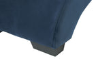 Chaise Longue SIMORRE Velvet Dark Blue with Built-In Bluetooth Speaker