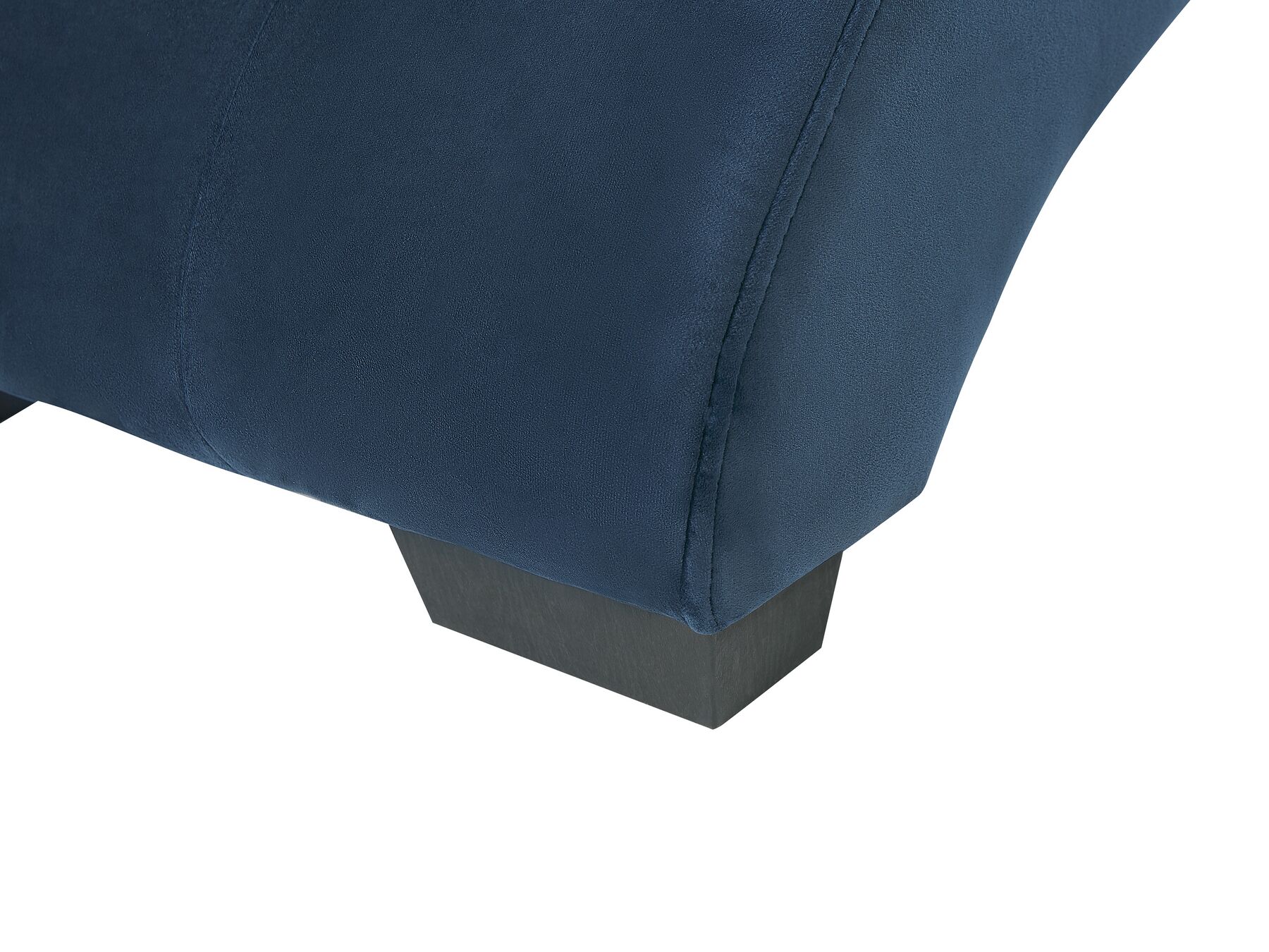 Chaise Longue SIMORRE Velvet Dark Blue with Built-In Bluetooth Speaker