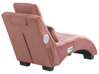 Chaise Longue SIMORRE Velvet Pastel Pink with Built-In Bluetooth Speaker