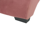 Chaise Longue SIMORRE Velvet Pastel Pink with Built-In Bluetooth Speaker