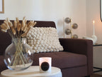 Sofa Bed VEHKOO Fabric Dark Brown 3 Seater