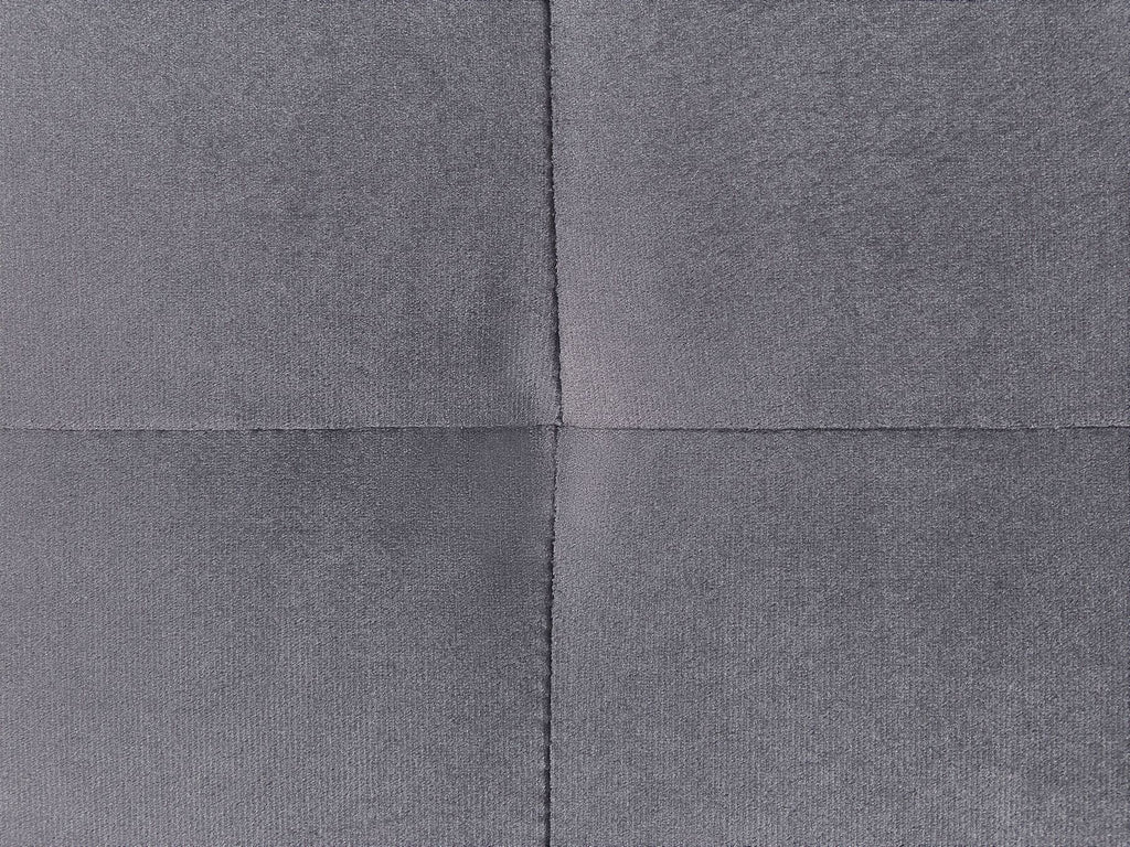 Sofa Bed LERUM Velvet Grey 4 Seater