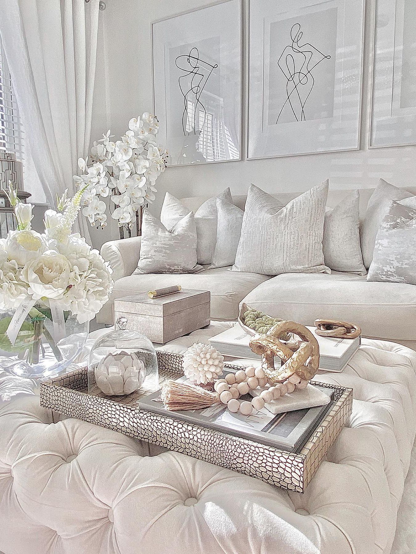 2 Seater Velvet Sofa Off-White EIKE