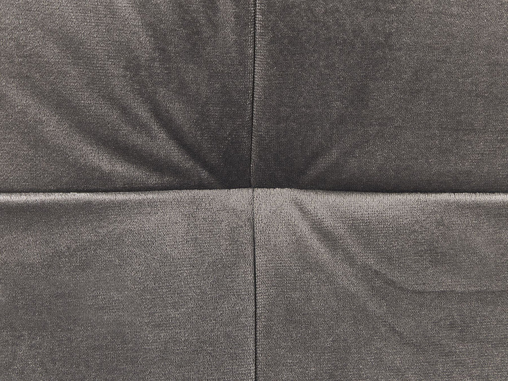 Corner Sofa Bed VARNAMO Velvet Grey with Storage 4 Seater Left Hand