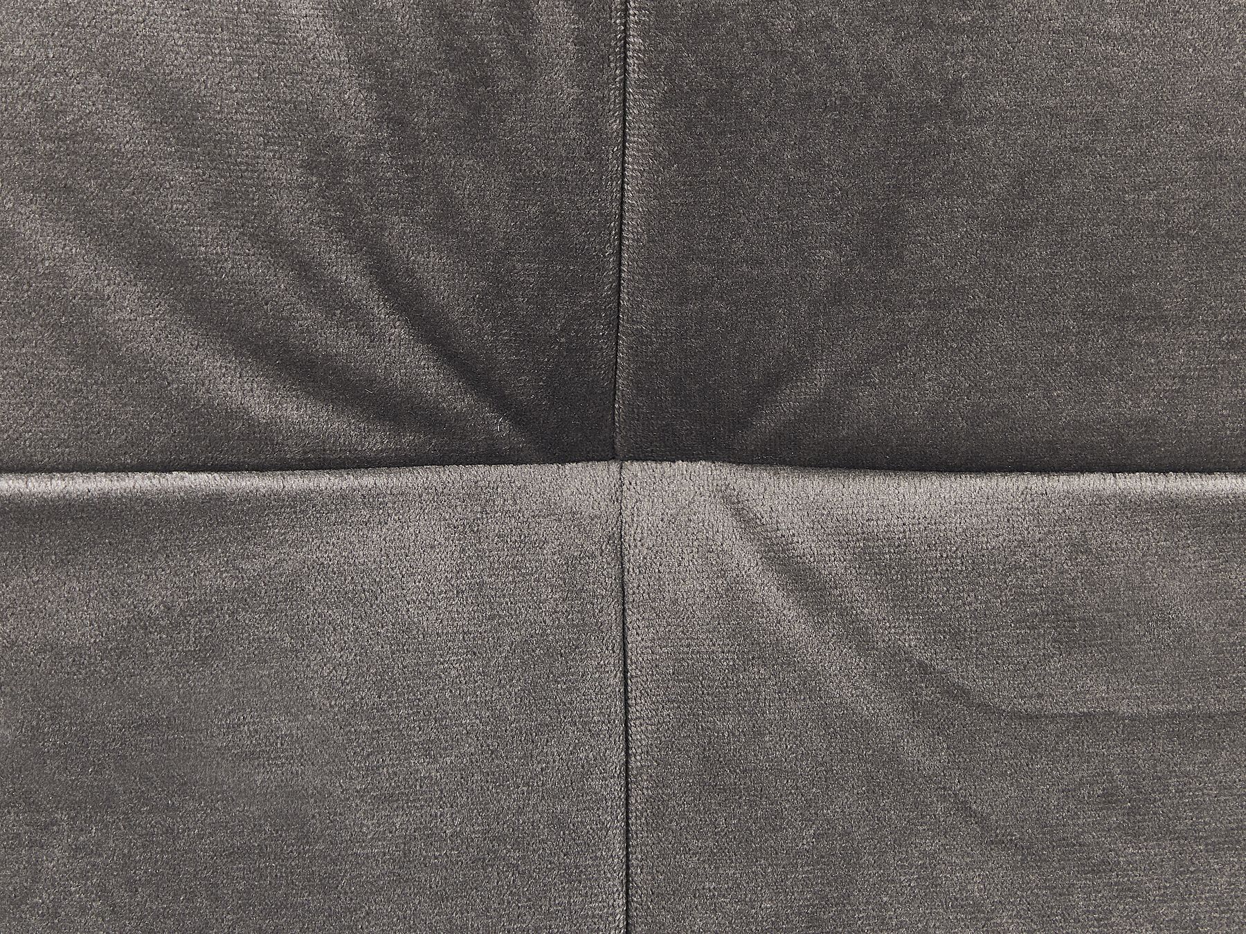 Corner Sofa Bed VARNAMO Velvet Grey with Storage 4 Seater Left Hand