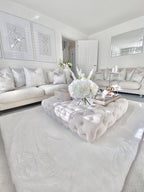 2 Seater Velvet Sofa Off-White EIKE