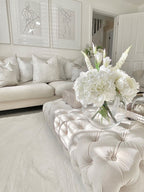 2 Seater Velvet Sofa Off-White EIKE