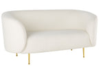 2 Seater Boucle Sofa White LOEN