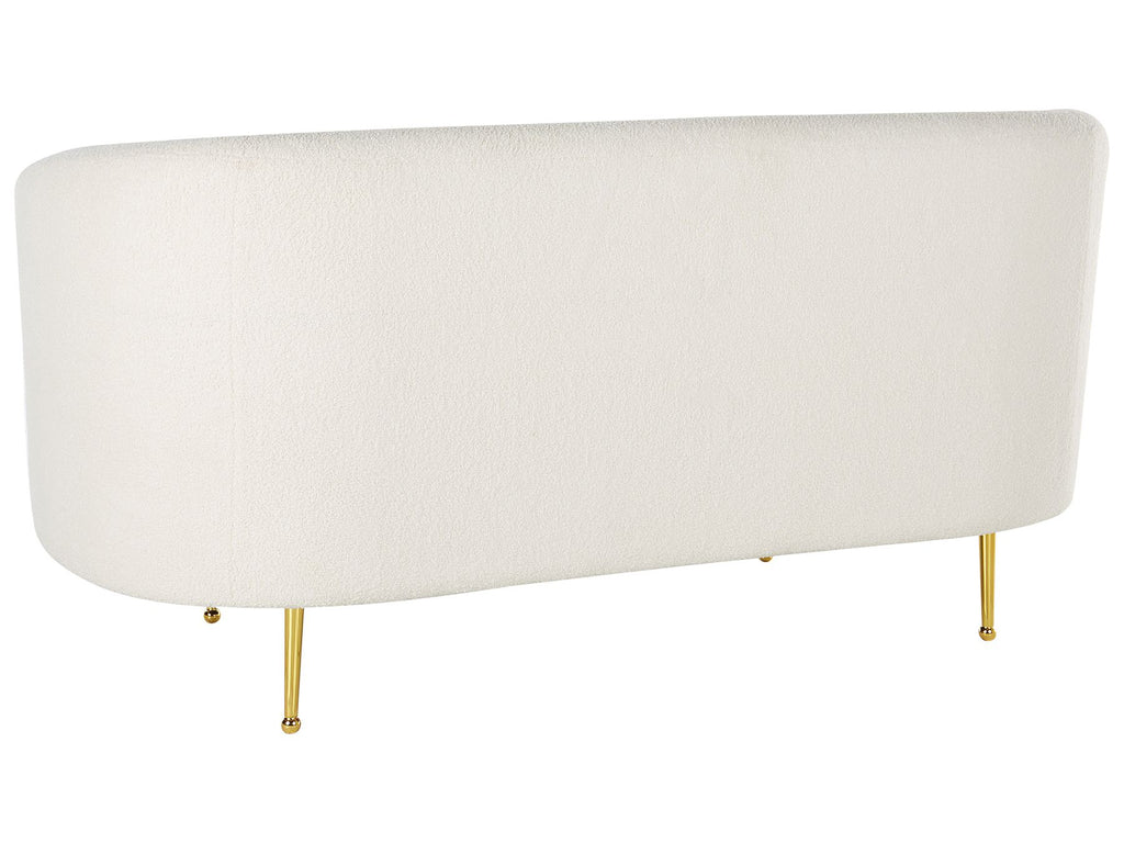2 Seater Boucle Sofa White LOEN