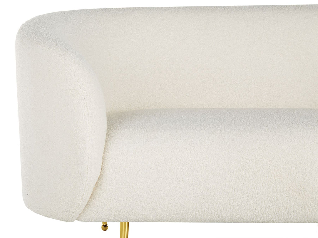 2 Seater Boucle Sofa White LOEN