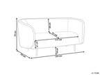 2 Seater Boucle Sofa White LOEN