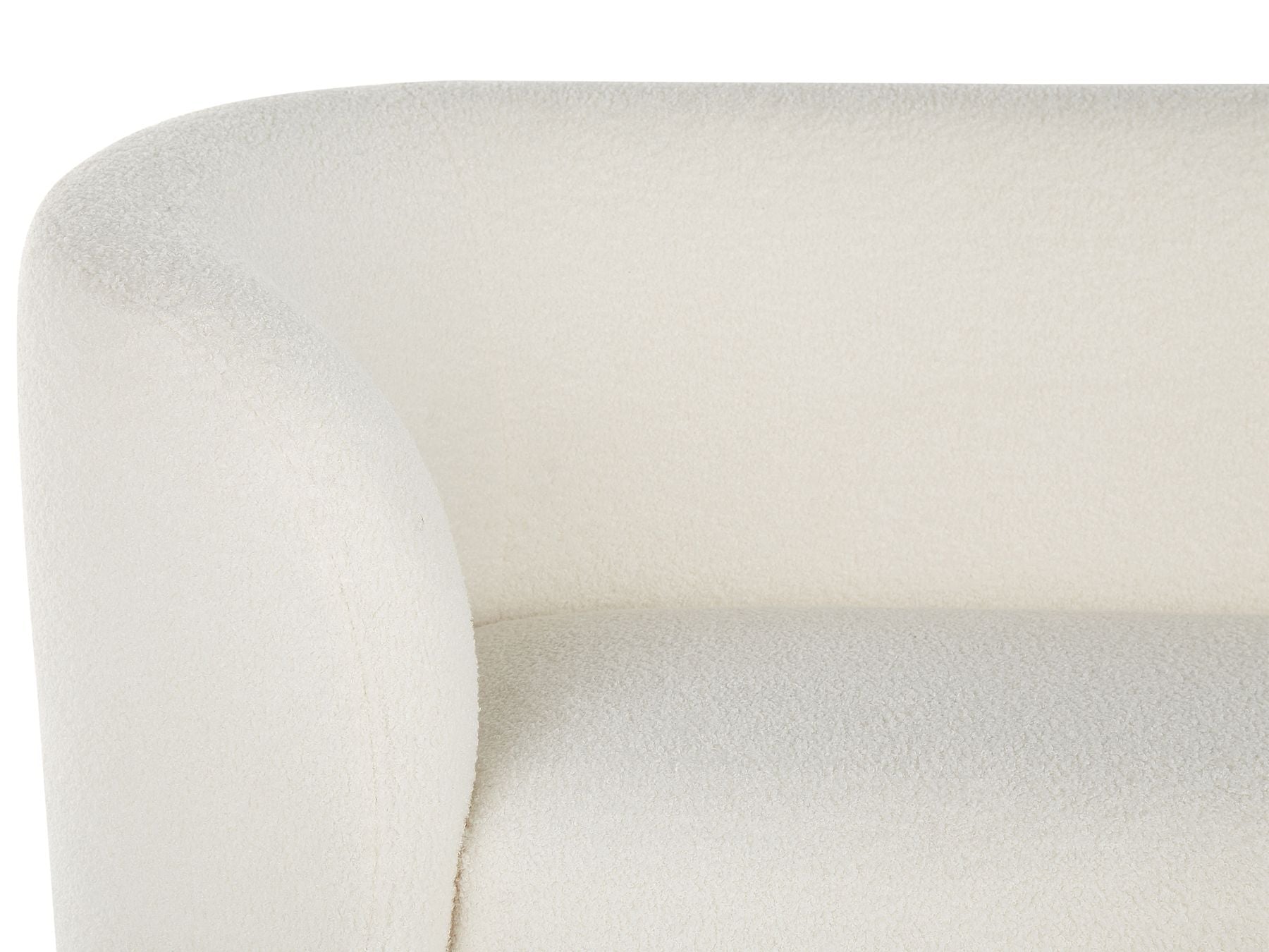 3 Seater Boucle Sofa White LOEN