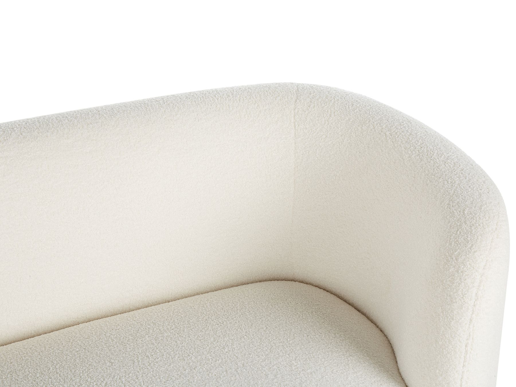 3 Seater Boucle Sofa White LOEN