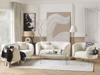 3 Seater Boucle Sofa White LOEN