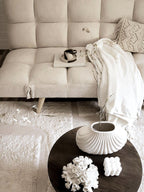 Sofa Bed INGARO Fabric Beige 2 Seater