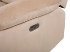 3 Seater Velvet LED Electric Recliner Sofa with USB Port Beige BERGEN