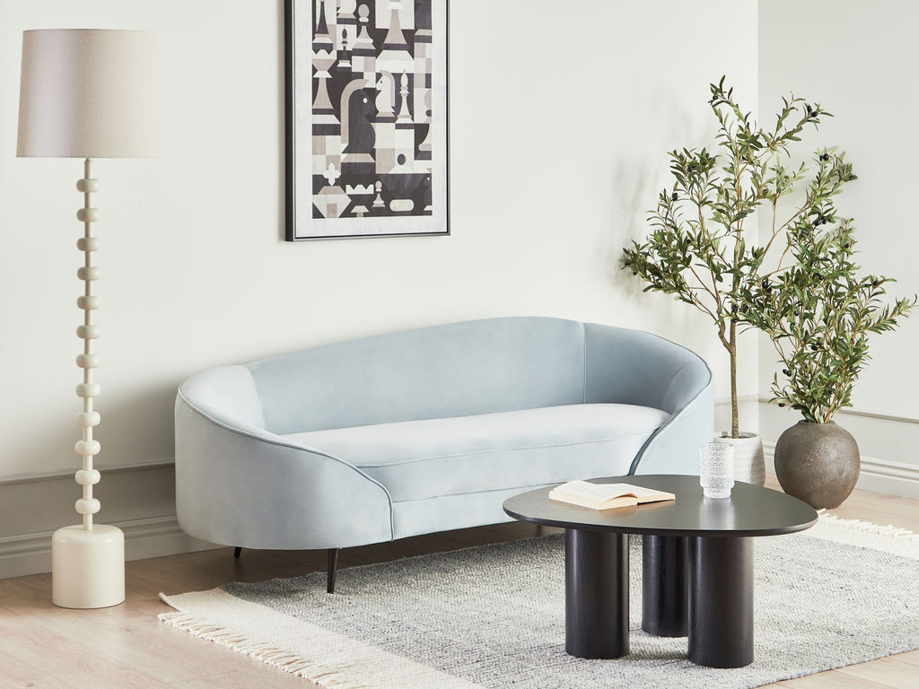 Velvet Sofa Light Blue SAVAR