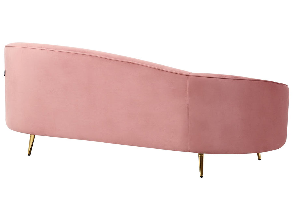Velvet Sofa Pastel Pink SAVAR
