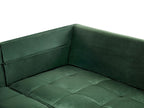 Corner Sofa GRENA Velvet Dark Green 3 Seater Left Hand