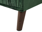 Corner Sofa GRENA Velvet Dark Green 3 Seater Left Hand