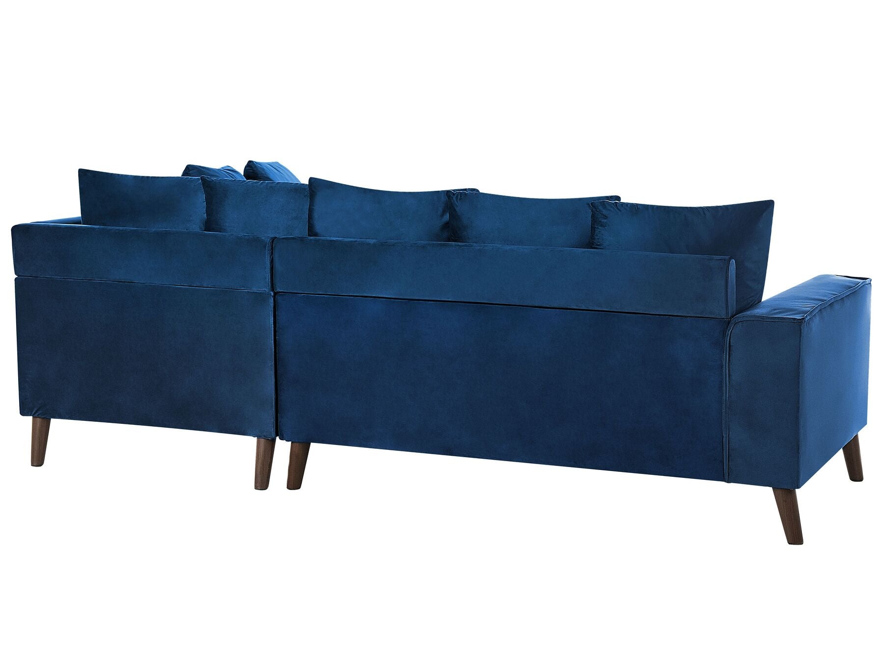 Corner Sofa GRENA Velvet Navy Blue 3 Seater Left Hand