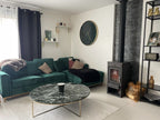 Corner Sofa OSLO Velvet Dark Green 4 Seater Left Hand