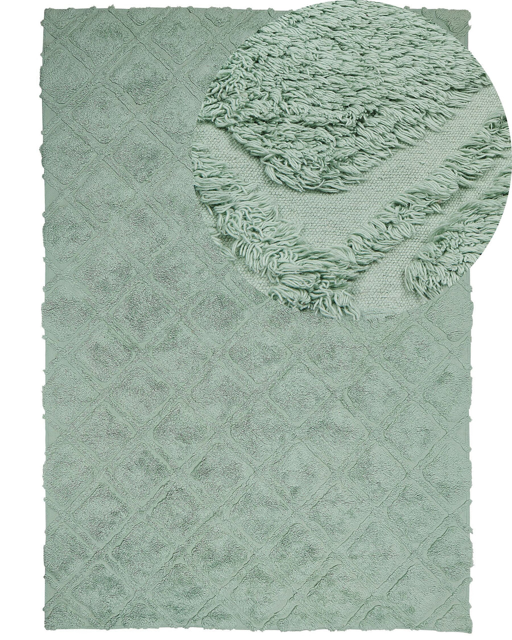 3 Seater Boucle Fabric Sofa White LOMMA