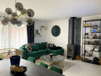 Corner Sofa OSLO Velvet Dark Green 4 Seater Left Hand