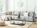 Corner Sofa TOMRA Fabric Light Grey 4 Seater Right Hand