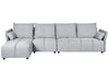 Corner Sofa Fabric Light Grey 4 Seater Right Hand