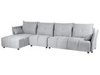 Corner Sofa TOMRA Fabric Light Grey 4 Seater Right Hand