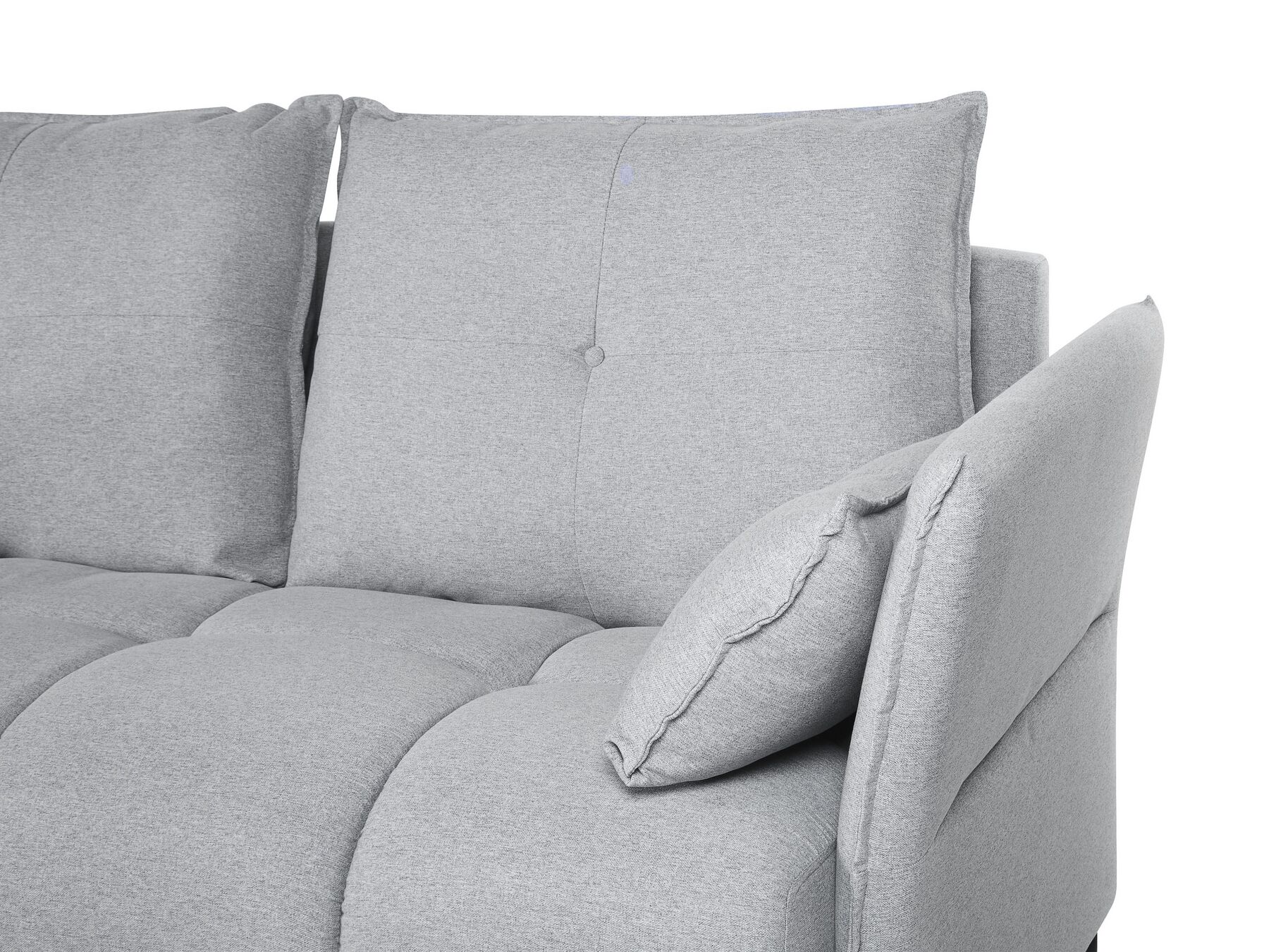 Corner Sofa TOMRA Fabric Light Grey 4 Seater Right Hand