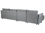 Corner Sofa TOMRA Fabric Dark Grey 4 Seater Right Hand