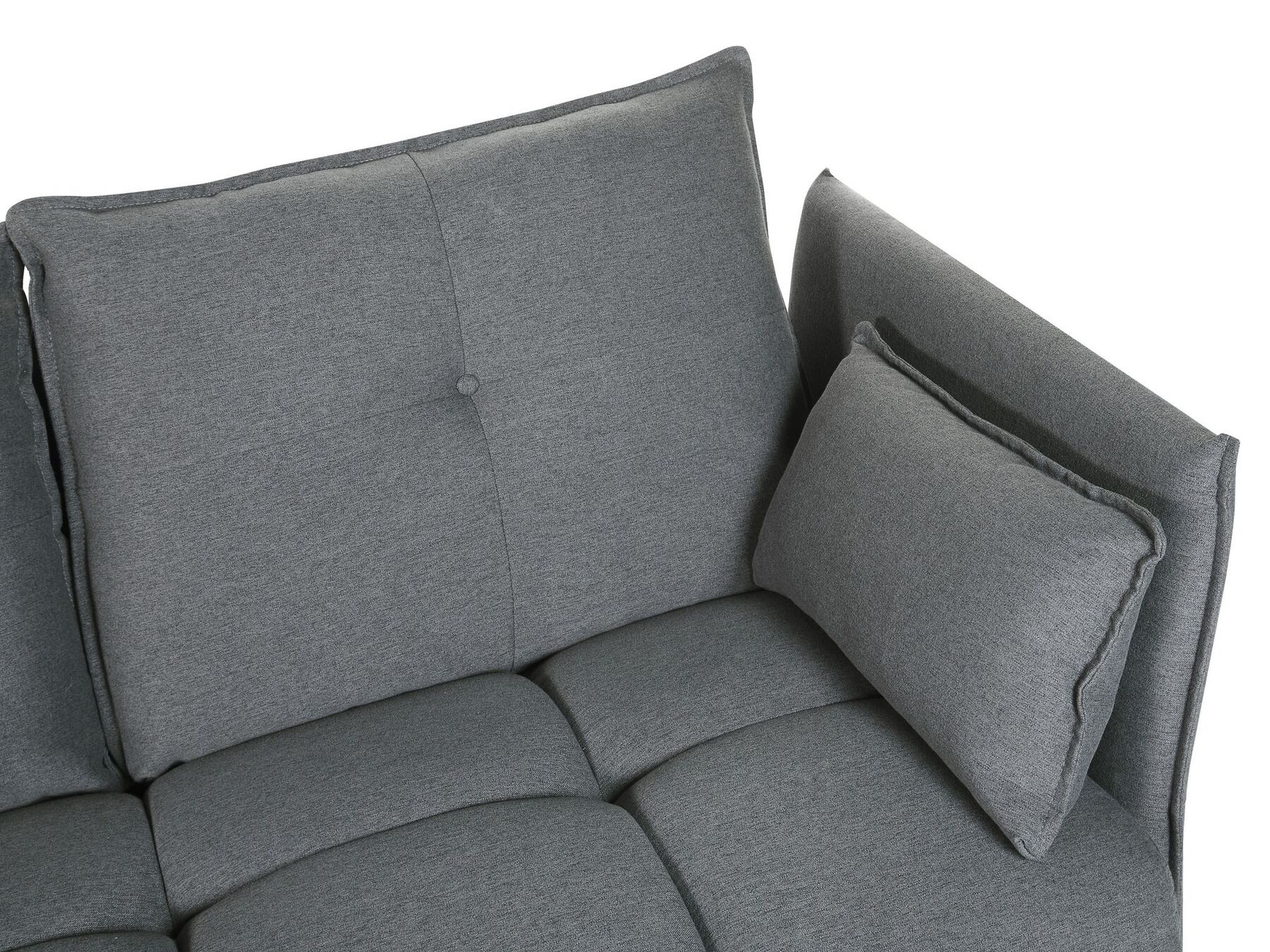 Corner Sofa TOMRA Fabric Dark Grey 4 Seater Right Hand
