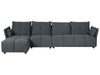 Corner Sofa Fabric Graphite Grey 4 Seater Right Hand
