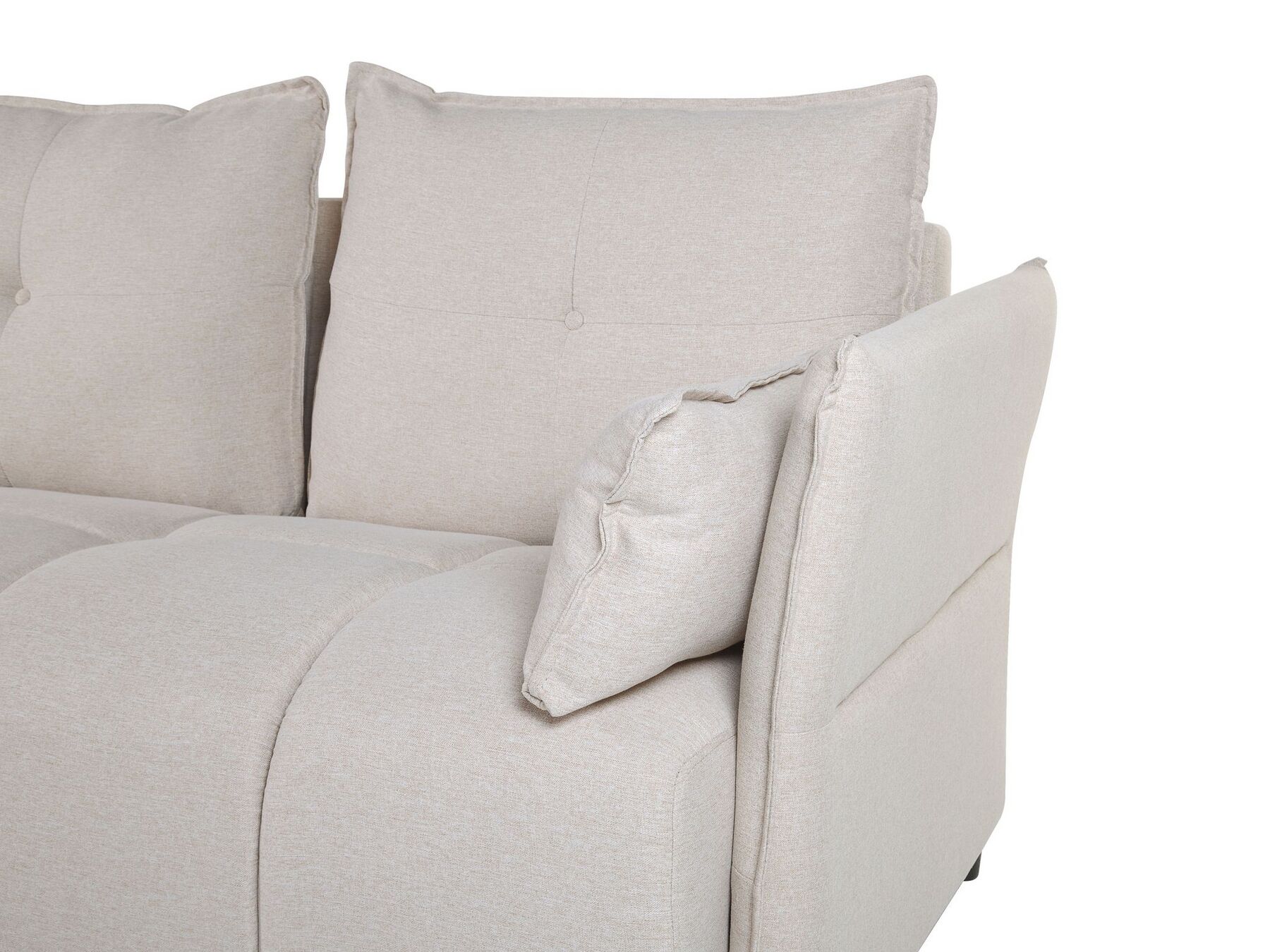 Corner Sofa TOMRA Fabric Beige 4 Seater Right Hand