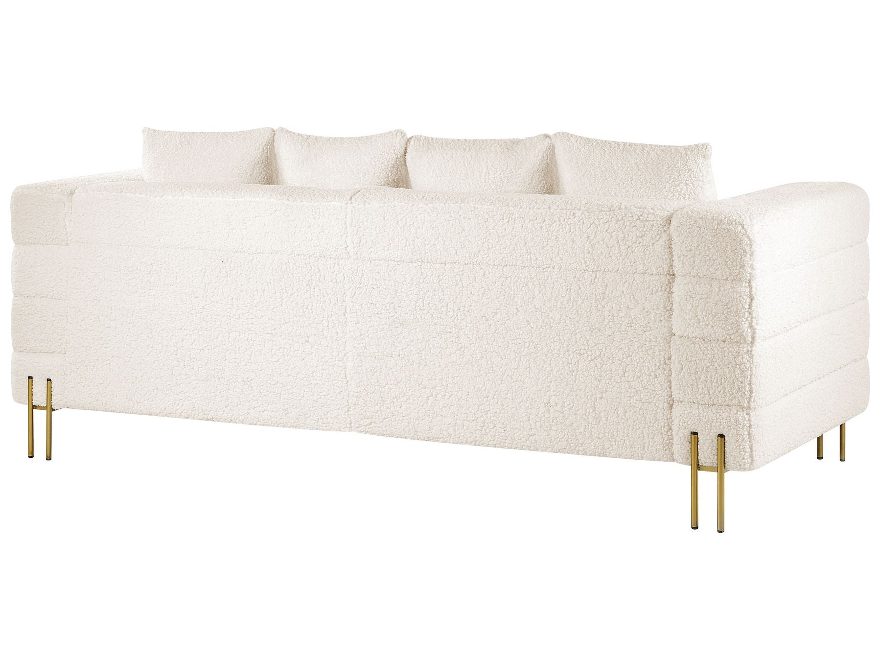 3 Seater Boucle Sofa White GRANNA