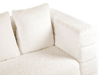 3 Seater Boucle Sofa White GRANNA