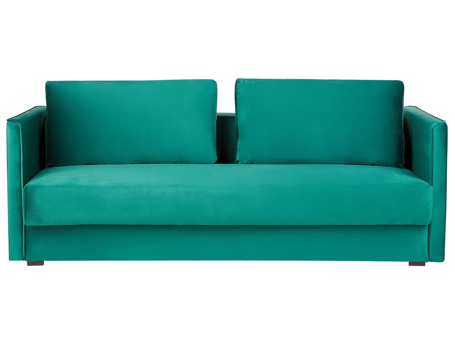 Sofa Bed EKSJO Velvet Emerald Green with Storage 3 Seater